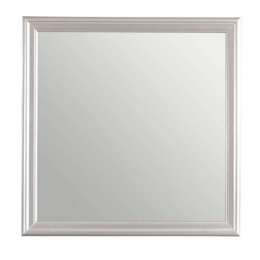 Lorana 38 in. x 38 in. Modern Square Framed Dresser Mirror