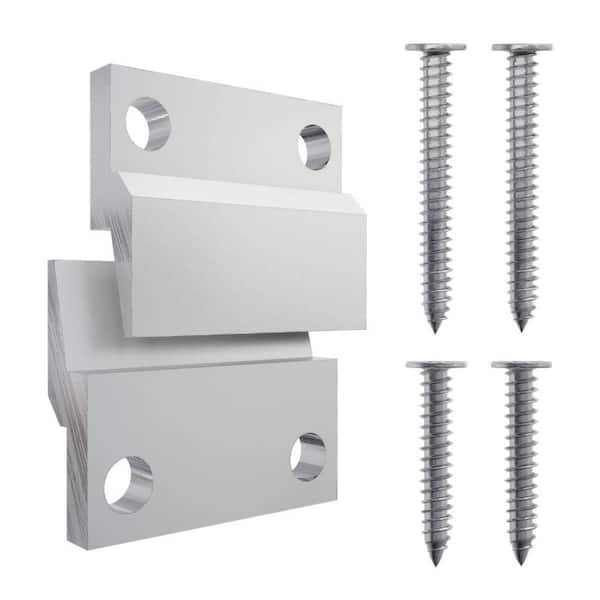 SteelTek Shutter French Cleat Bracket, 1 1/2 in. W with 2 Screw Holes (Sold as 2-Piece Set), Aluminum