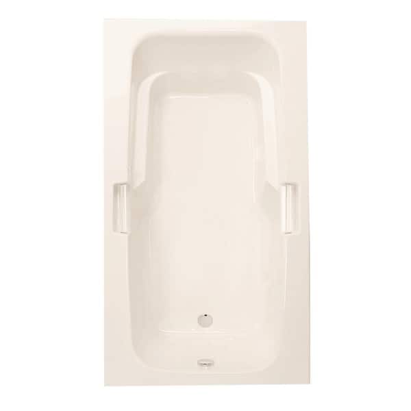 Montrose I 60 in. x 36 in. Acrylic Reversible Drain Rectangular Drop-In Soaking Bathtub in Biscuit