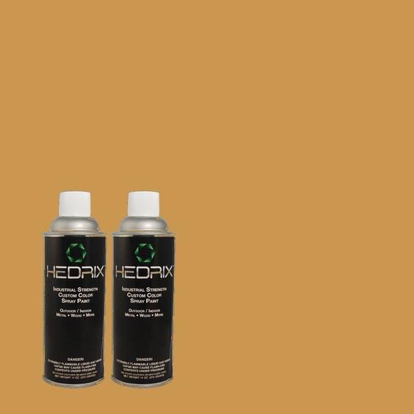Hedrix 11 oz. Match of 2B11-6 Rattan Low Lustre Custom Spray Paint (2-Pack)