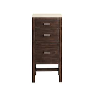 Addison 15.0 in. W x 15 in.D x 34.4 in. H Vanity Side Cabinet in Mid Century Acacia with Eternal Marfil Quartz Top