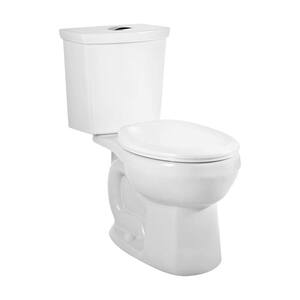 H2Option 2-Piece 0.92/1.28 GPF Dual Flush Round Front Toilet in White, Seat not Included