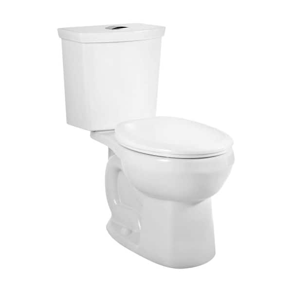 American Standard H2Option 2-Piece 0.92/1.28 GPF Dual Flush Round Front Toilet in White, Seat not Included