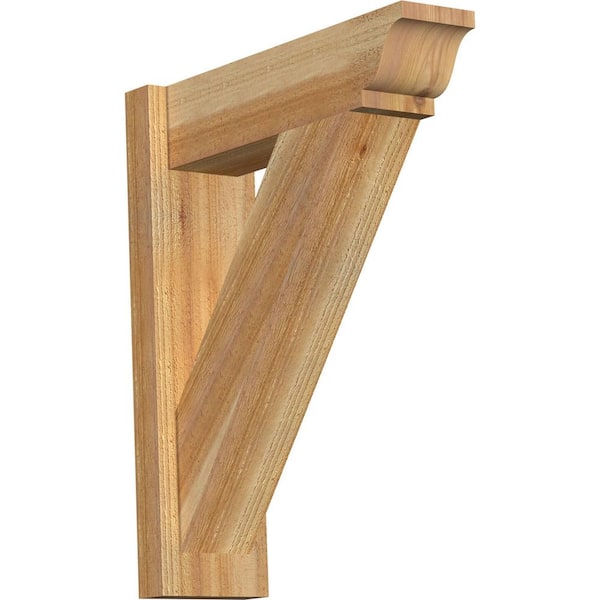 Ekena Millwork 6 in. x 24 in. x 20 in. Western Red Cedar Traditional Rough Sawn Outlooker