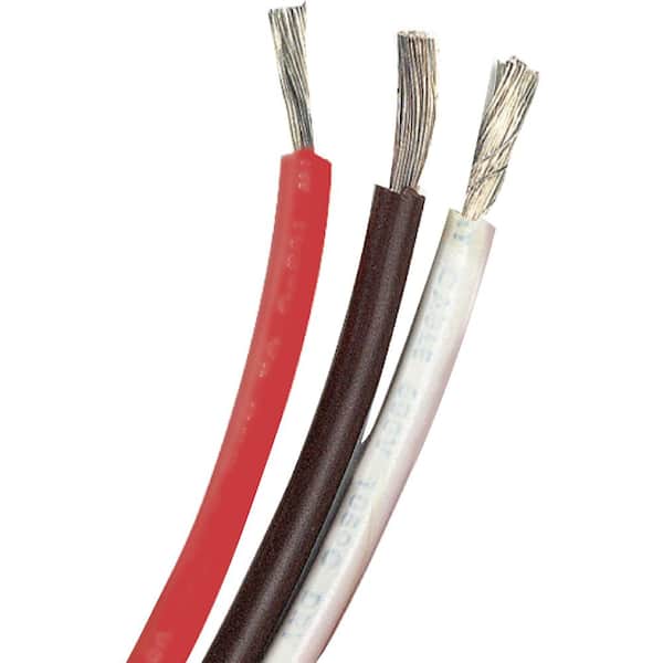 Black 25 up to 500 Feet 16/2 AWG Gauge Duplex Tinned Marine Boat Wire Red 