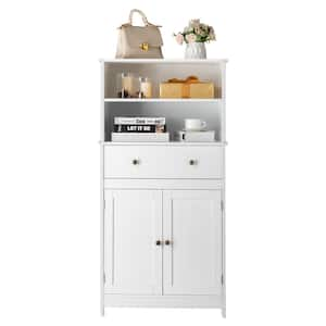 23.6 in. W x 11.8 in. D x 46.5 in. H White Linen Cabinet