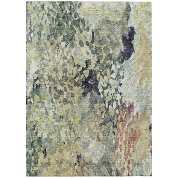 Chantille Machine Washable Indoor/Outdoor Abstract ACN2736 Cactus 10 ft. x 14 ft. Area Rug