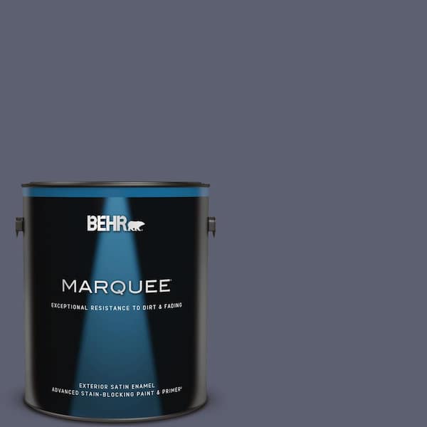 BEHR MARQUEE 1 gal. #S550-6 Mysterious Night Satin Enamel Exterior Paint & Primer