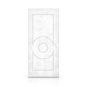 24 in. x 80 in. White Stained Solid Wood Modern Interior Door Slab