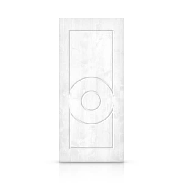 CALHOME 30 in. x 80 in. White Stained Pine Wood Modern Interior Door Slab