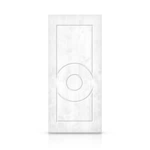 30 in. x 84 in. White Stained Pine Wood Modern Interior Door Slab