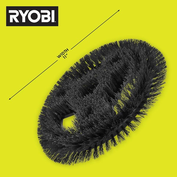 RYOBI 11 in. VORTEX Hard Bristle Brush A95HRB11 - The Home Depot