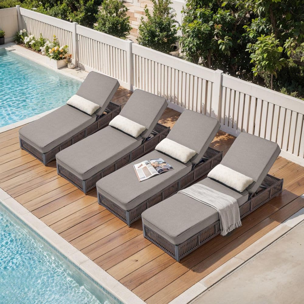 5 Thick Outdoor Chaise Lounge Cushionsnull