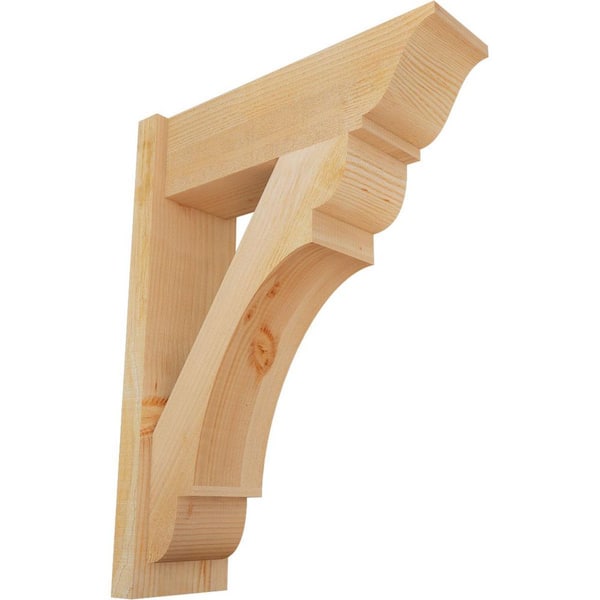 Ekena Millwork 8 in. x 32 in. x 24 in. Douglas Fir Olympic Traditional Rough Sawn Outlooker