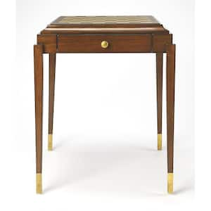 Bernadette 23 in. Medium Brown Wood End Side Table