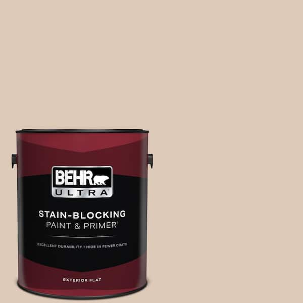 BEHR ULTRA 1 gal. #250E-2 Pebbled Courtyard Flat Exterior Paint & Primer