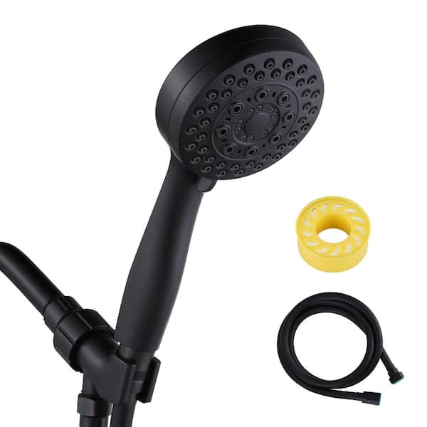 ARCORA 5-Spray 3.5 in. Wall Mount Adjustable Handheld Shower Head 1.75 GPM in Oil Rubbed Bronze