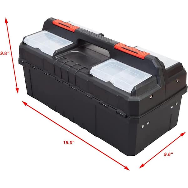 ROAD DAWG 19 in. Plastic Foldable Portable Tool Box with Storage Dividers  AZ500D - The Home Depot