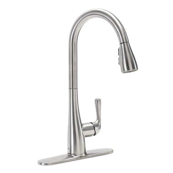 Tosca Single Handle Pull-Down Sprayer Kitchen Faucet In Stainless Steel