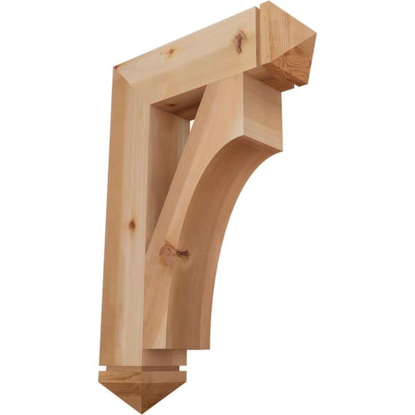 Ekena Millwork 5.5 in. x 36 in. x 24 in. Western Red Cedar Westlake Arts and Crafts Smooth Bracket