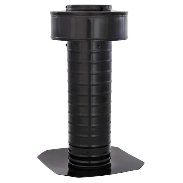 null Keepa Vent 4 in. Dia Aluminum Roof Vent for Flat Roofs in Black