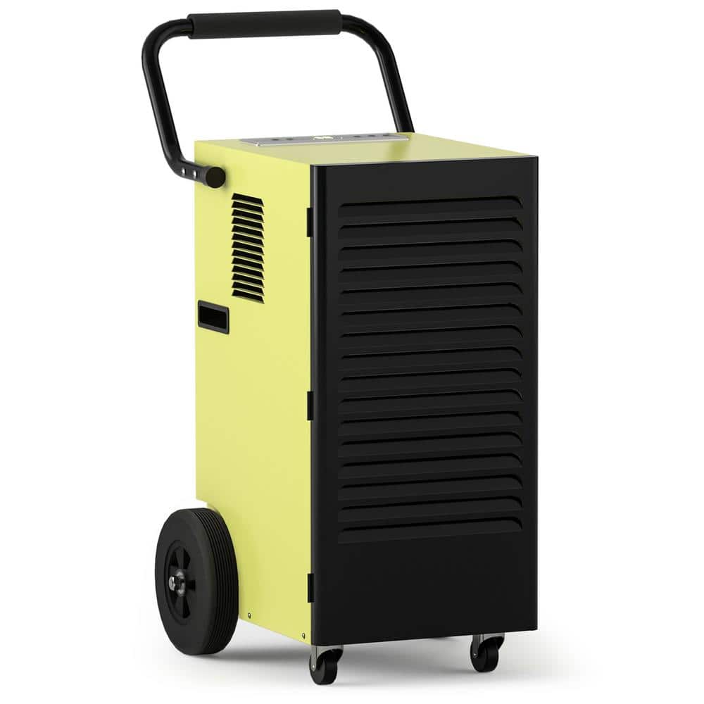 150 pt. 4,000 sq. ft. Commercial Dehumidifier in Yellows/Golds with Bucket,