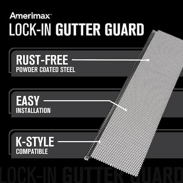 Lock-In 3 ft. Black Metal Mesh Gutter Guard