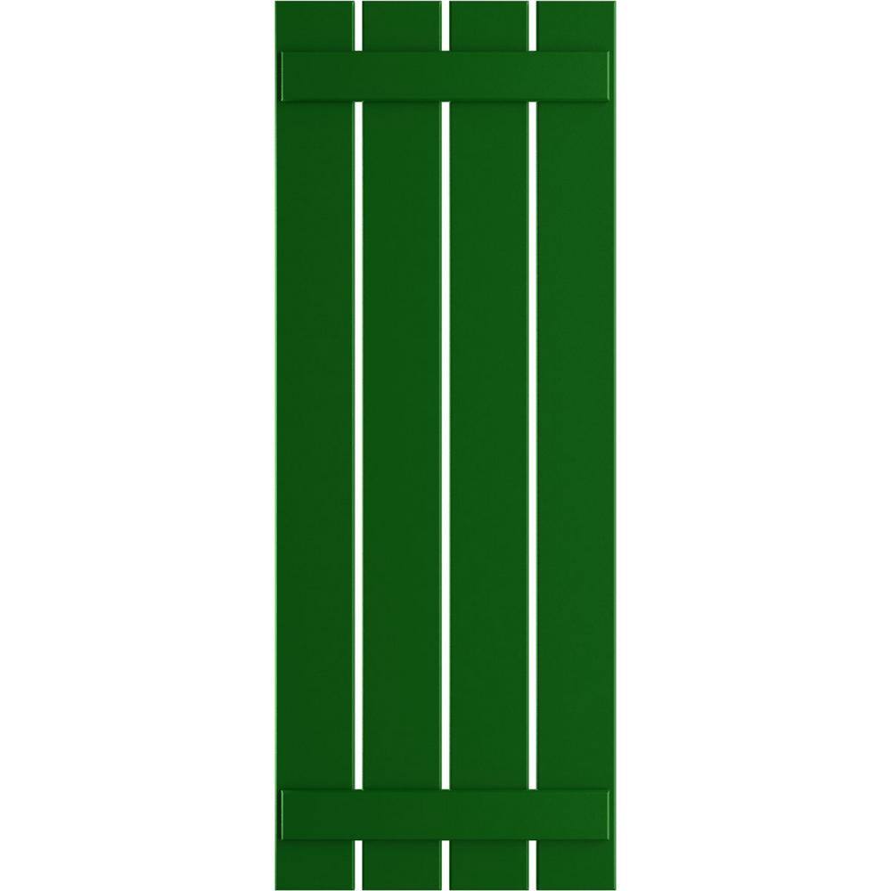 True Fit 23 in. x 36 in. PVC 4-Spaced Board and Batten Shutters Pair in Viridian Green price history on PriceWatchPro