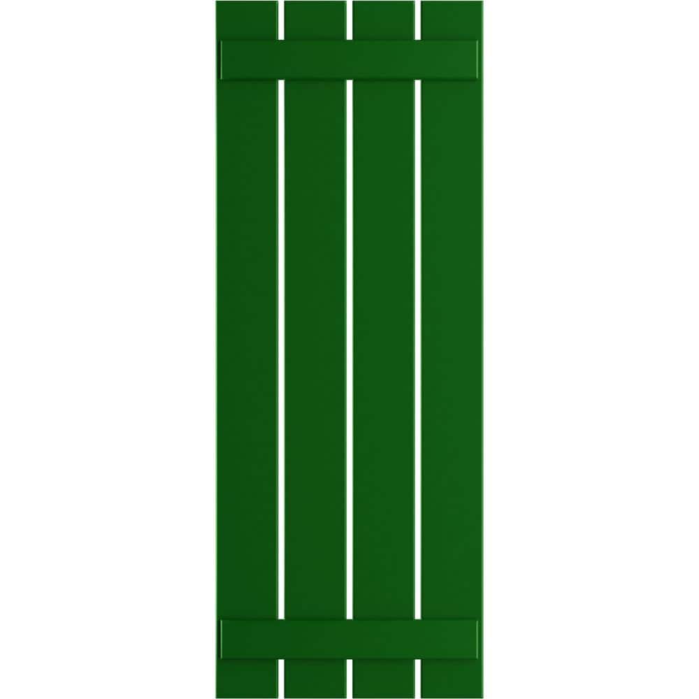 True Fit 23 in. x 57 in. PVC 4-Spaced Board and Batten Shutters Pair in Viridian Green price history on PriceWatchPro