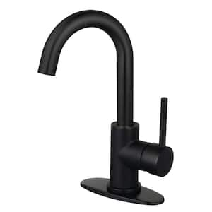 Concord Single Hole Single-Handle Bathroom Faucet in Matte Black