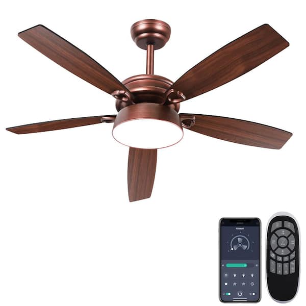 48 in. Indoor/Covered Outdoor Oil-Rubbed Bronze Ceiling Fan with Light Kit and Remote Control