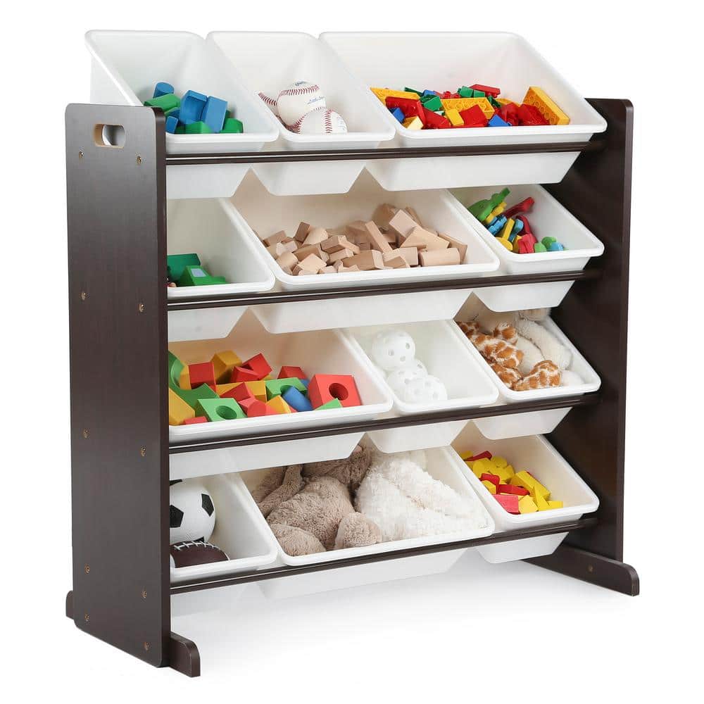 Sumatra Toy Storage Organizer With Storage Bins Espresso/gray