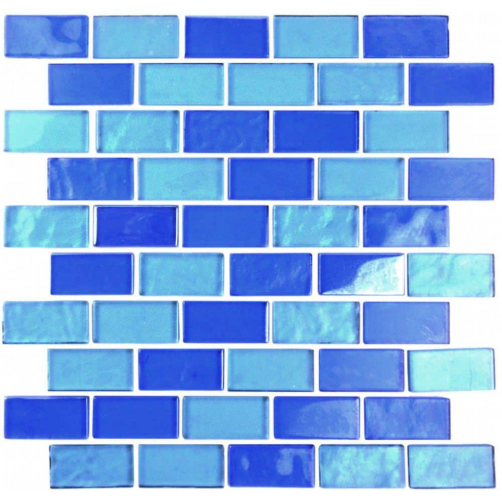 Landscape Gray Glossy Glass Mosaic Tile for Kitchens and Bathrooms