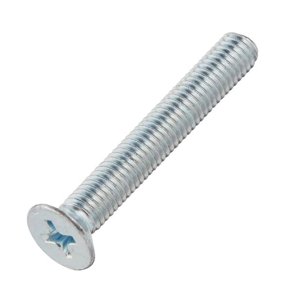 M5-0.8x35mm Zinc Flat Head Phillips Drive Machine Screw 2-Pieces