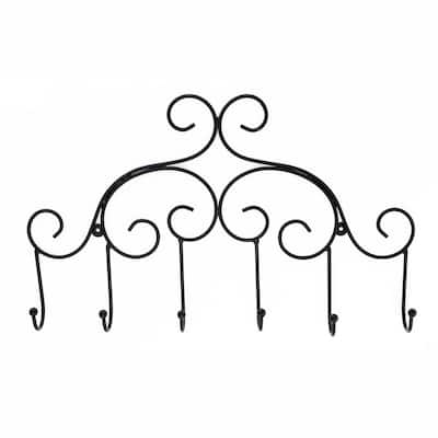 3 Arm Cast Iron Organizing Wall Hook with Letter S Matching Screws Included Rust RCH Hardware 8386SRST Decorative Triple 