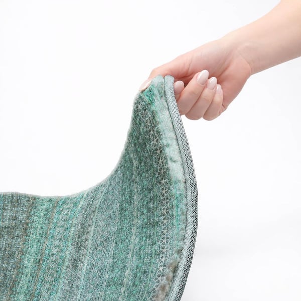 Dream Shag Premium Machine Washable Abstract ADS527 Turquoise 5 ft. x 7 ft. 6 in. Area Rug