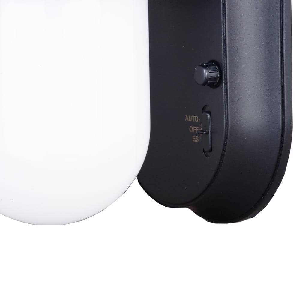 Black Solar Powered Motion-Sensing LED Outdoor Security Wall Light
