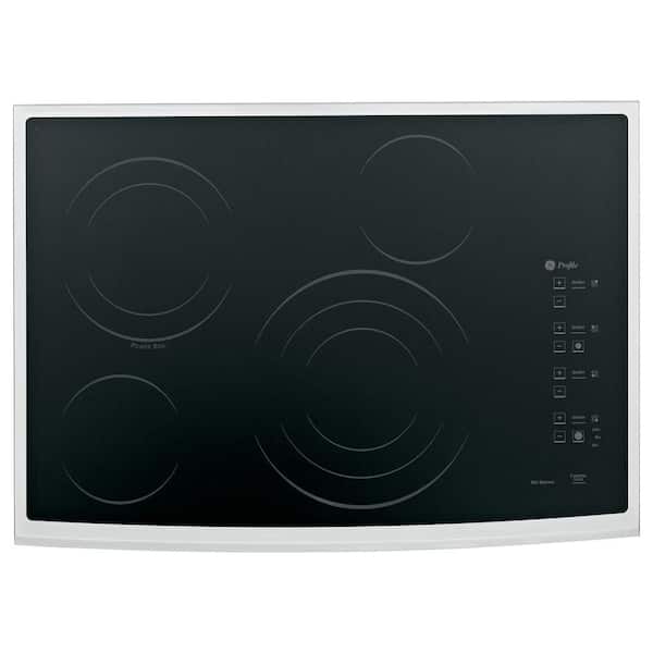 GE Profile 30 in. Glass Ceramic Radiant Electric Cooktop in Stainless Steel with 4 Elements