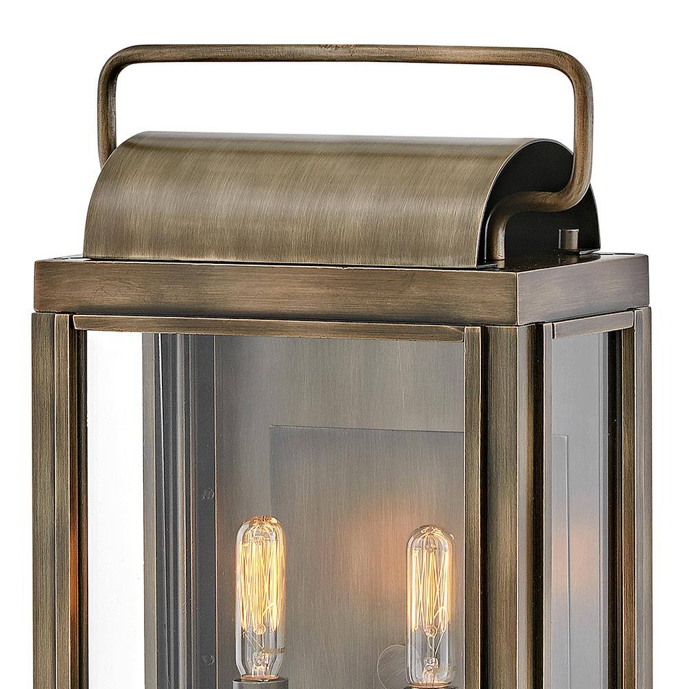 Burnished Bronze 2-Light Outdoor Lantern Sconce