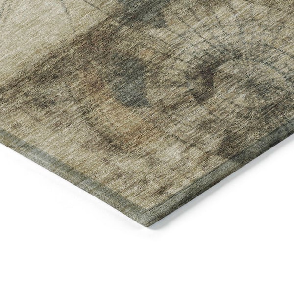 Chantille Machine Washable Indoor/Outdoor Abstract ACN1905 Taupe 2 ft. 3 in. x 7 ft. 6 in. Runner Rug
