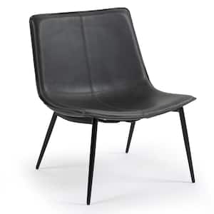 Barkley Dark Gray Faux Leather Accent Chair
