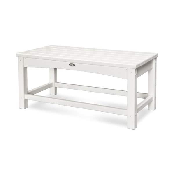 Trex Outdoor Furniture Rockport Club Classic White Patio Coffee Table