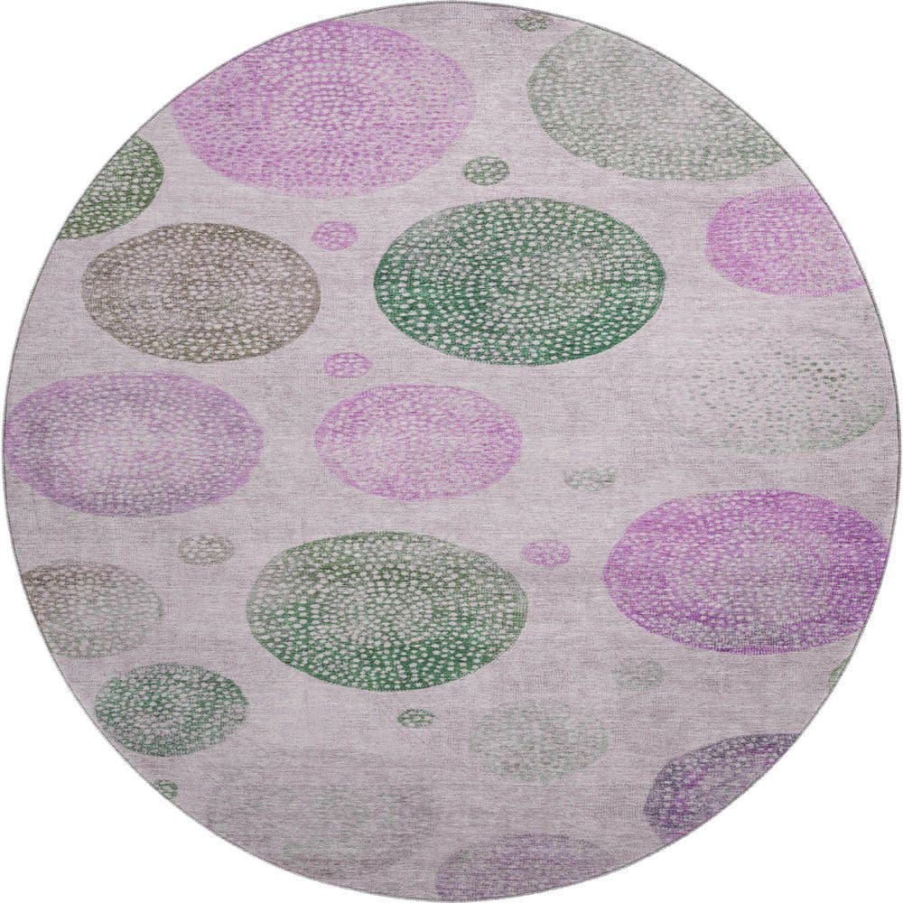 Mayfield Premium Machine Washable Abstract AMF1897 Blush 8 ft. x 8 ft. Round Rug price history on PriceWatchPro