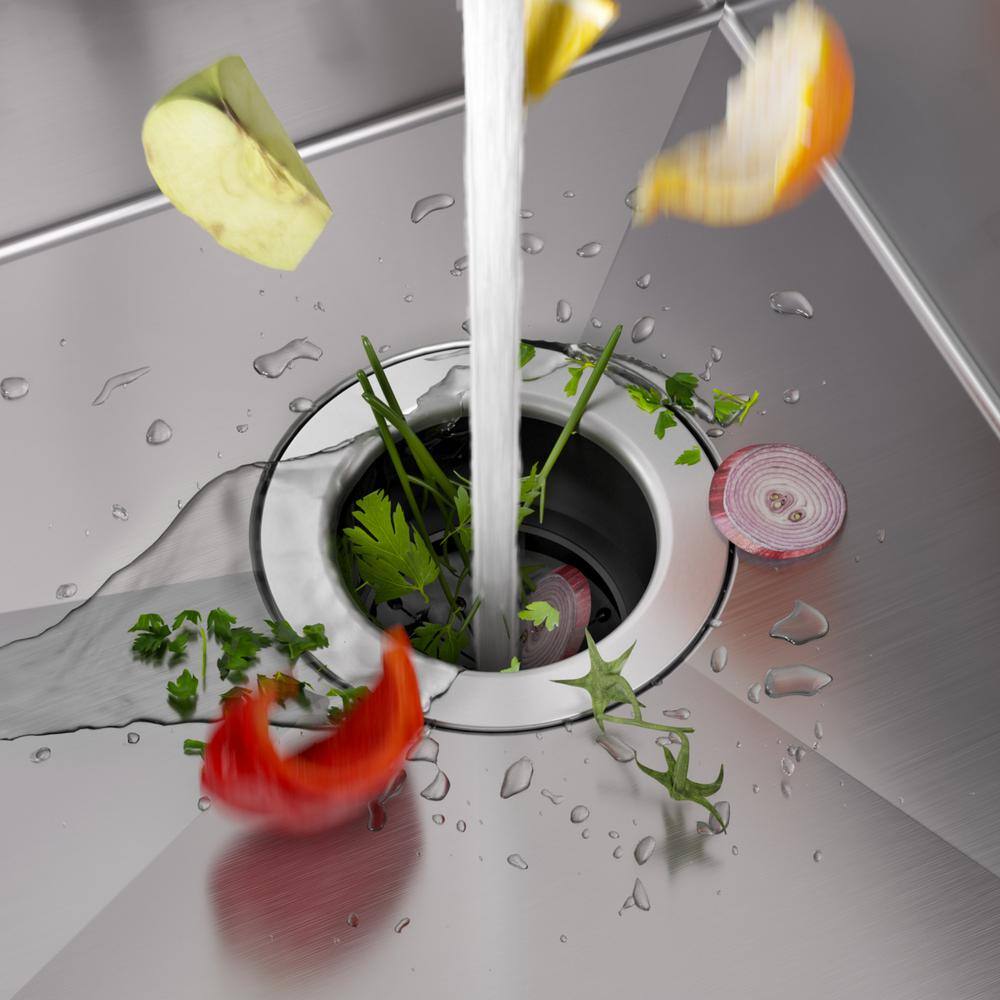33'' Stainless Steel Double Bowl Farmhouse Kitchen Sink with Garbage Disposal