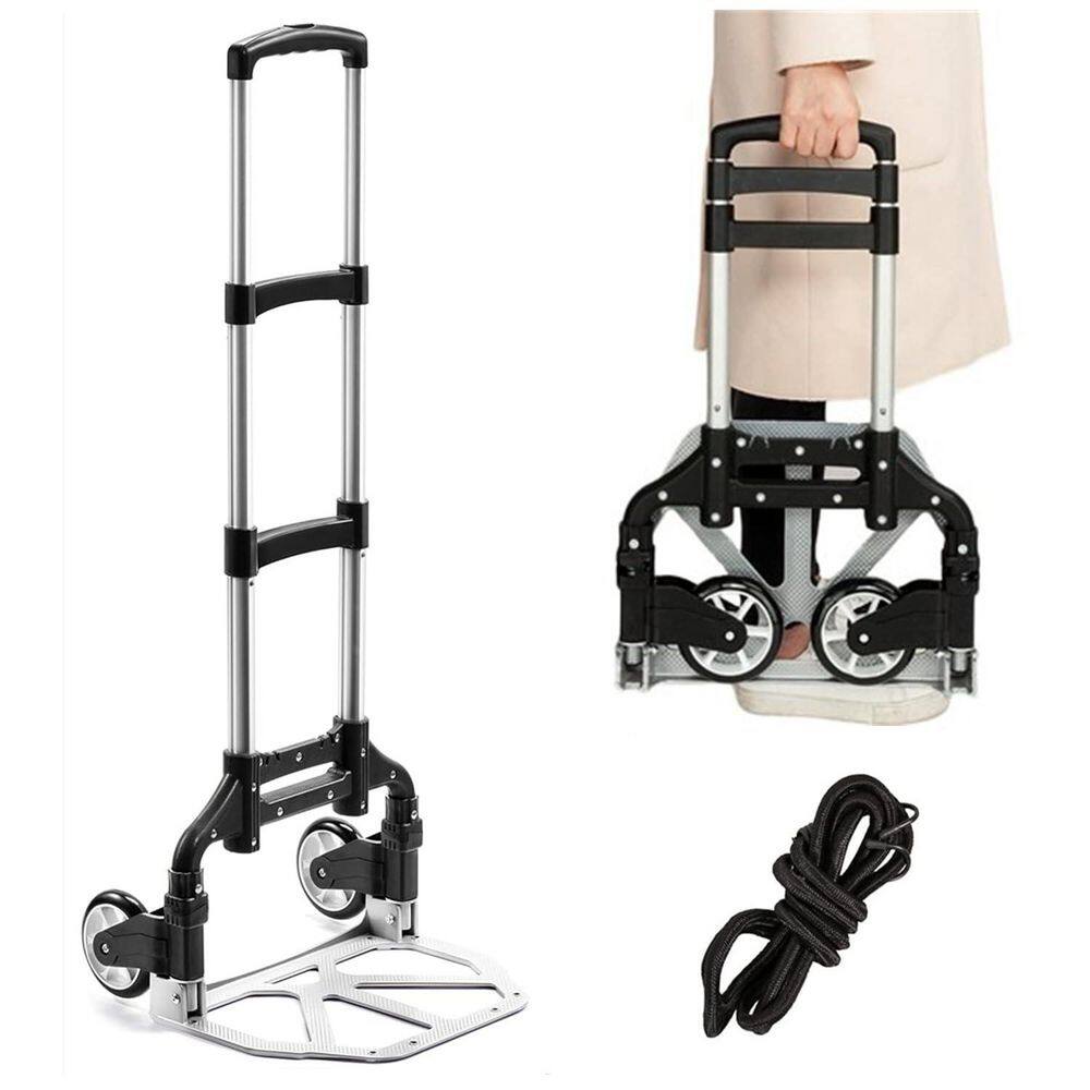 Aluminum Folding Hand Truck, 180lbs. Capacity Portable Dolly Cart for Moving, Ideal for Home, Auto, Office price history on PriceWatchPro