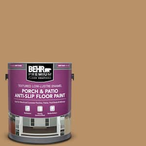 1 gal. #S260-5 Almond Roca Textured Low-Lustre Enamel Interior/Exterior Porch and Patio Anti-Slip Floor Paint