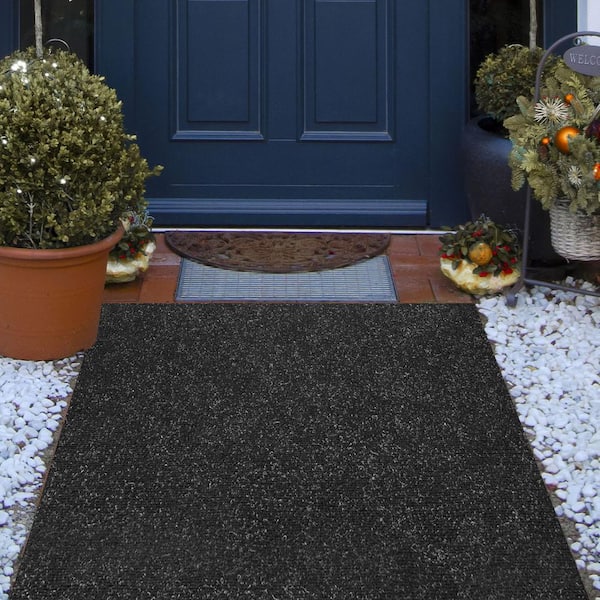 Boat Carpet 6 ft. W x 29.5 ft. L Waterproof Indoor Outdoor Carpet, Black
