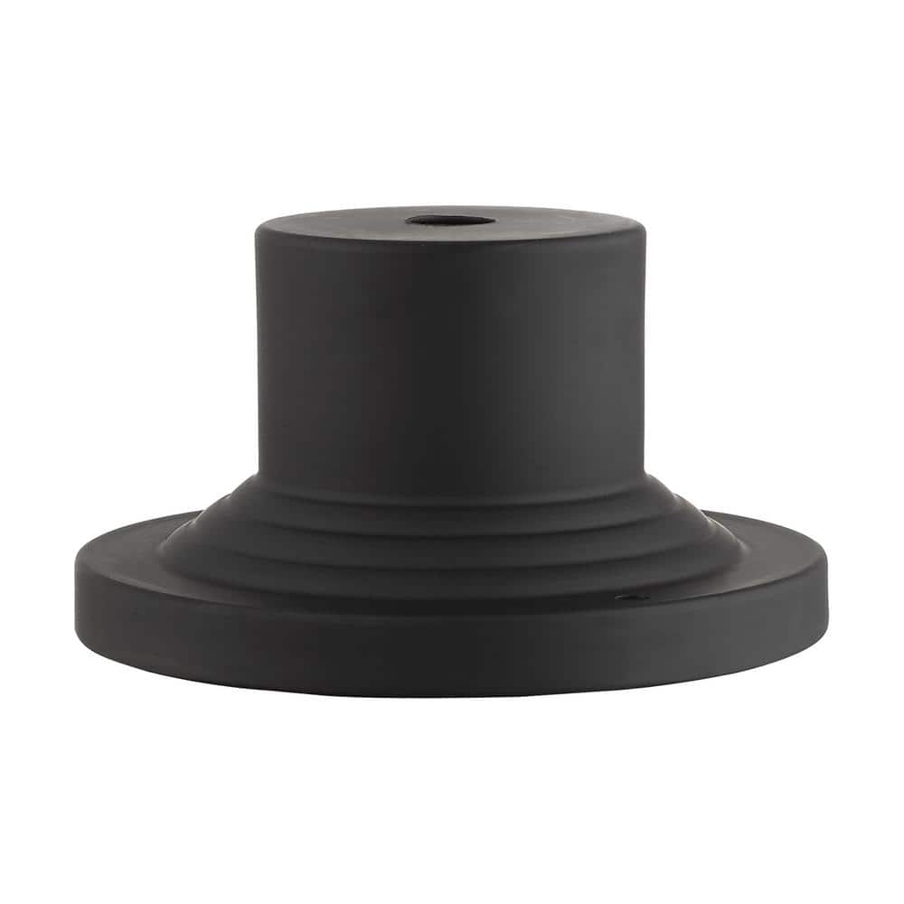 Black Cast Brass Outdoor Pier Mount Adaptor with Standard Fitter Diameter