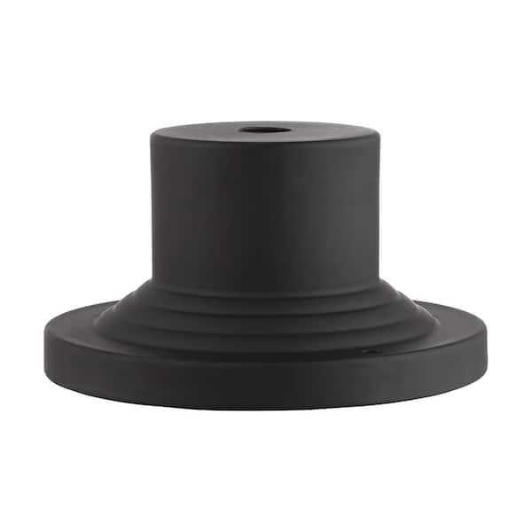 AVIANCE LIGHTING Black Cast Brass Outdoor Pier Mount Adaptor with Standard Fitter Diameter