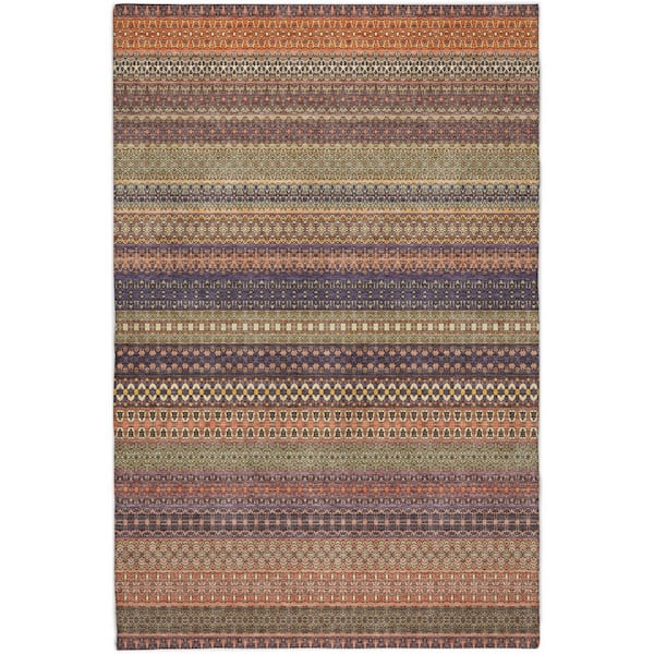 Dream Shag Premium Machine Washable Abstract ADS527 Paprika 9 ft. x 12 ft. Area Rug
